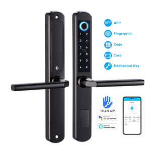 Su geçirmez parmak izi alüminyum sürgülü salıncak kapı kilit Ttlock App kilidini dijital elektronik kilit anahtarı kart kodu cam kapi kilit - Product Image 1