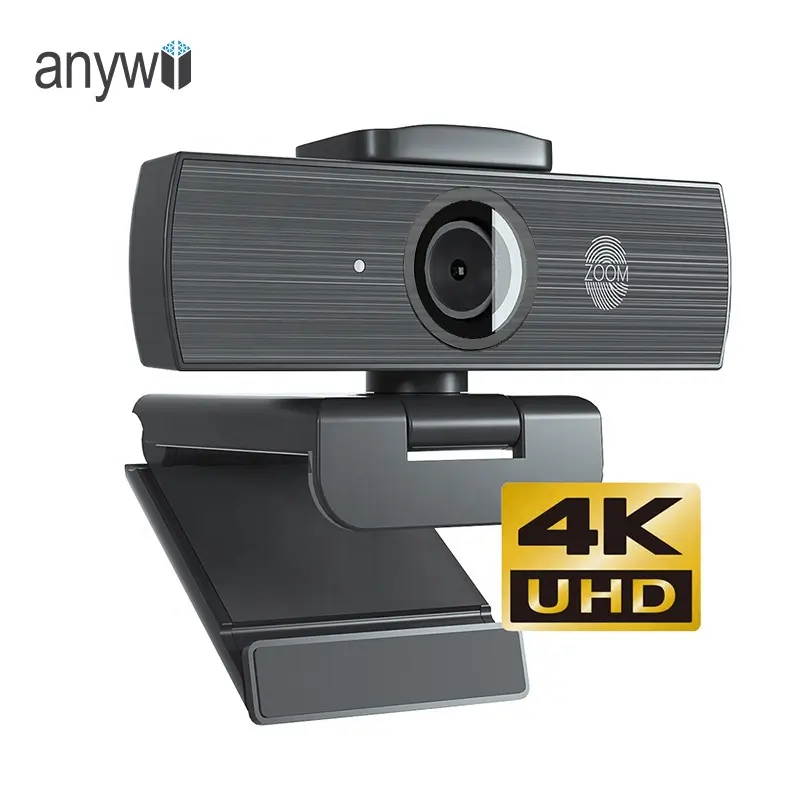 लाइव प्रसारण के लिए Anywii 4k uhd वेबकैम, शोर कम करने वाले माइक्रोफोन कैमरा के साथ ऑटोफोकस वेब कैमरा, 8x डिजिटल ज़ूम 4k वेबकैम