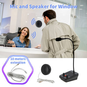 Glass Window Microphone Speaker <strong>Intercom</strong> 2 <strong>Way</strong> Bank Window <strong>Intercom</strong> <strong>System</strong> Ticket <strong>Counter</strong> Office - Product Image 2