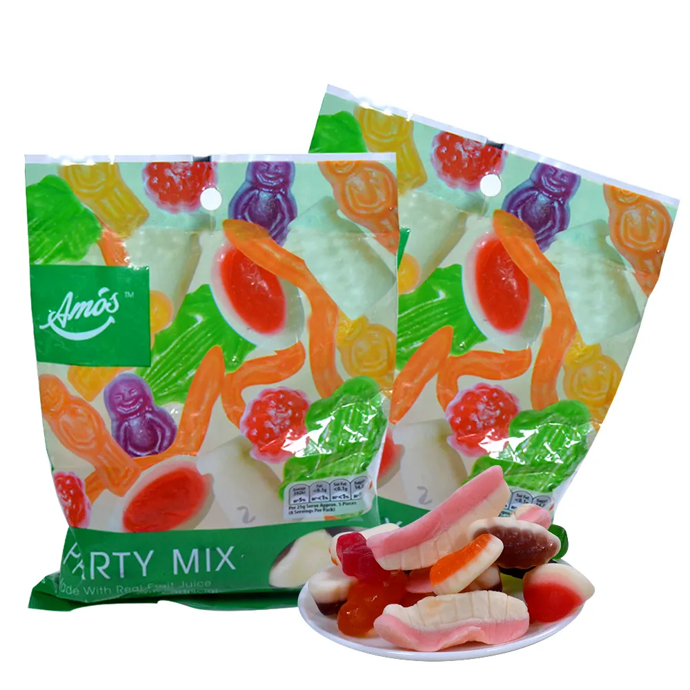 Welt Top Marke Amos Factory Direkt verkauf 2D Gummies 200G Snack Food Geölte Party Mix Gummi Chinesische Süßigkeiten