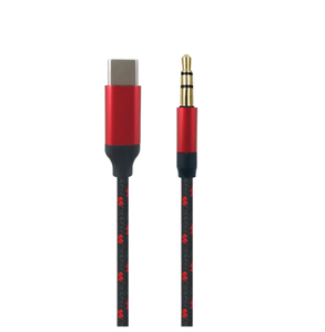 Chaqueta de PVC de 3 polos de 3,5mm Cable de audio estéreo Combinación de blindaje Convertir Tipo-c AUX para uso en automóvil - Product Image 4