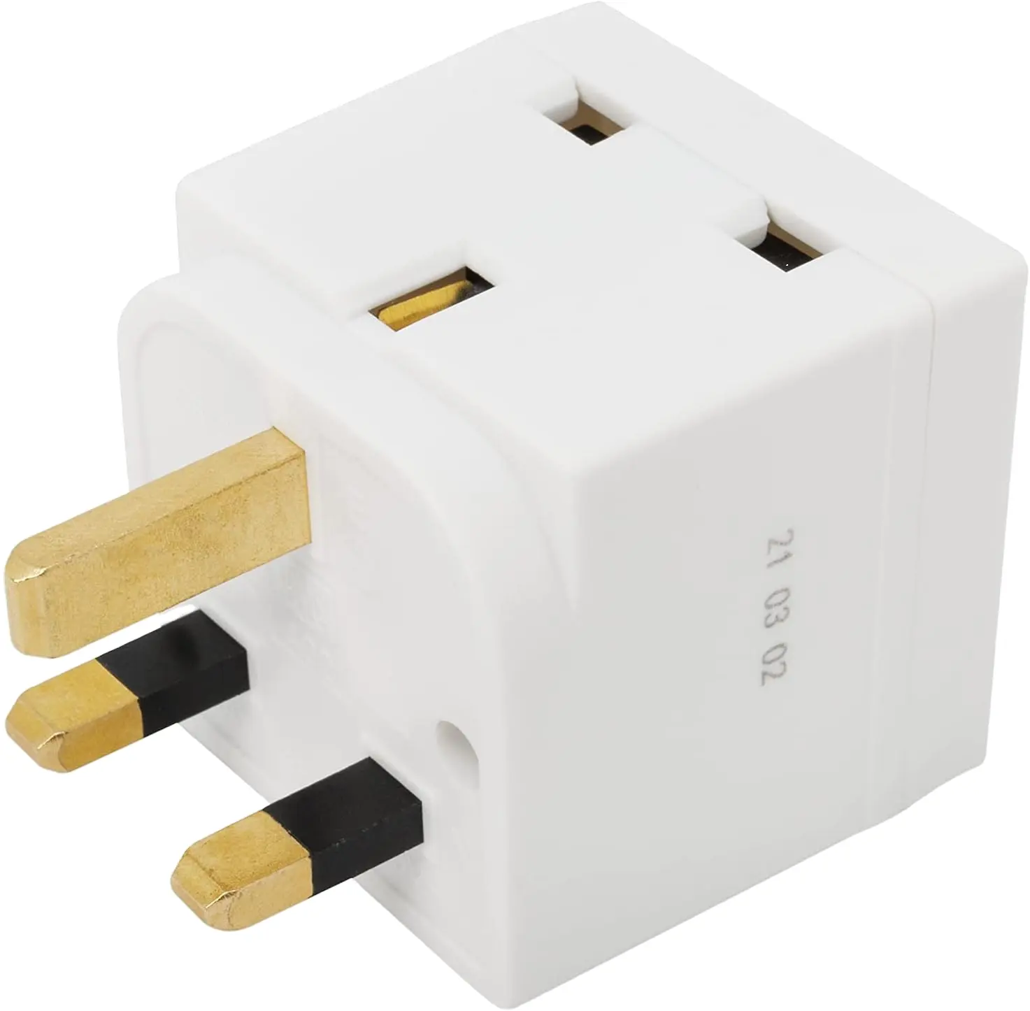 2-Wege-Stecker Verlängerung Mehrfach steckdose UK Doppelst ecker adapter, 13A UK 3-polige Steckdose für Schlafzimmer