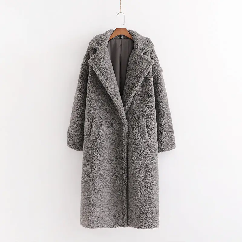 Moda de alta qualidade atacado-fur-coats inverno casacos para senhoras mulheres faux cordeiro fur coat longo