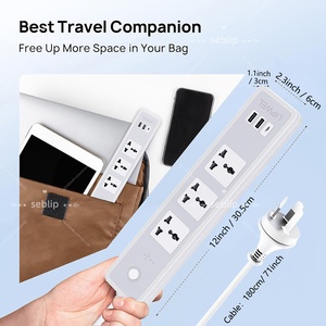 Enchufe de extensión universal AU con interruptor 3 toma de corriente USB con 3 / 4 salidas toma de corriente múltiple con protección contra sobretensiones