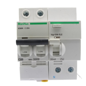 ManHua IC65N Multi 9 Add-on Residual <strong>Current</strong> Devices 2P 4P 16A 25A 40A 50A 6kA Residual <strong>Current</strong> <strong>Circuit</strong> <strong>Breaker</strong> - Product Image 1