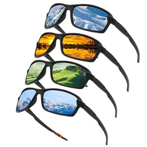 Lunettes de soleil de sport de plein air pour adultes avec protection UV Lunettes de vélo à lentille Gold Tac Cadre en résine à la mode pour la randonnée - Product Image 1