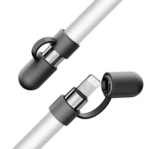 Apple kalem için 1-10 adet silikon yedek kap 1/2 anti-kayıp Stylus kalemlik koruyucu kılıf kapak ile tip-c USB - Product Image 6