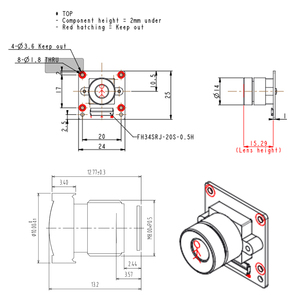 Infrared Sensor 100x <strong>Pan</strong> <strong>Tilt</strong> Zoom Sunny Poe Board 20Pins GC4653 Square Wide Angle MIPI <strong>Camera</strong> Module - Product Image 3