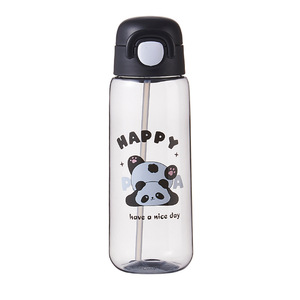 Yeni Panda sevimli karikatür plastik kamışlı bardak taşınabilir çocuk rahat fincan su okula geri uygulanabilir - Product Image 6