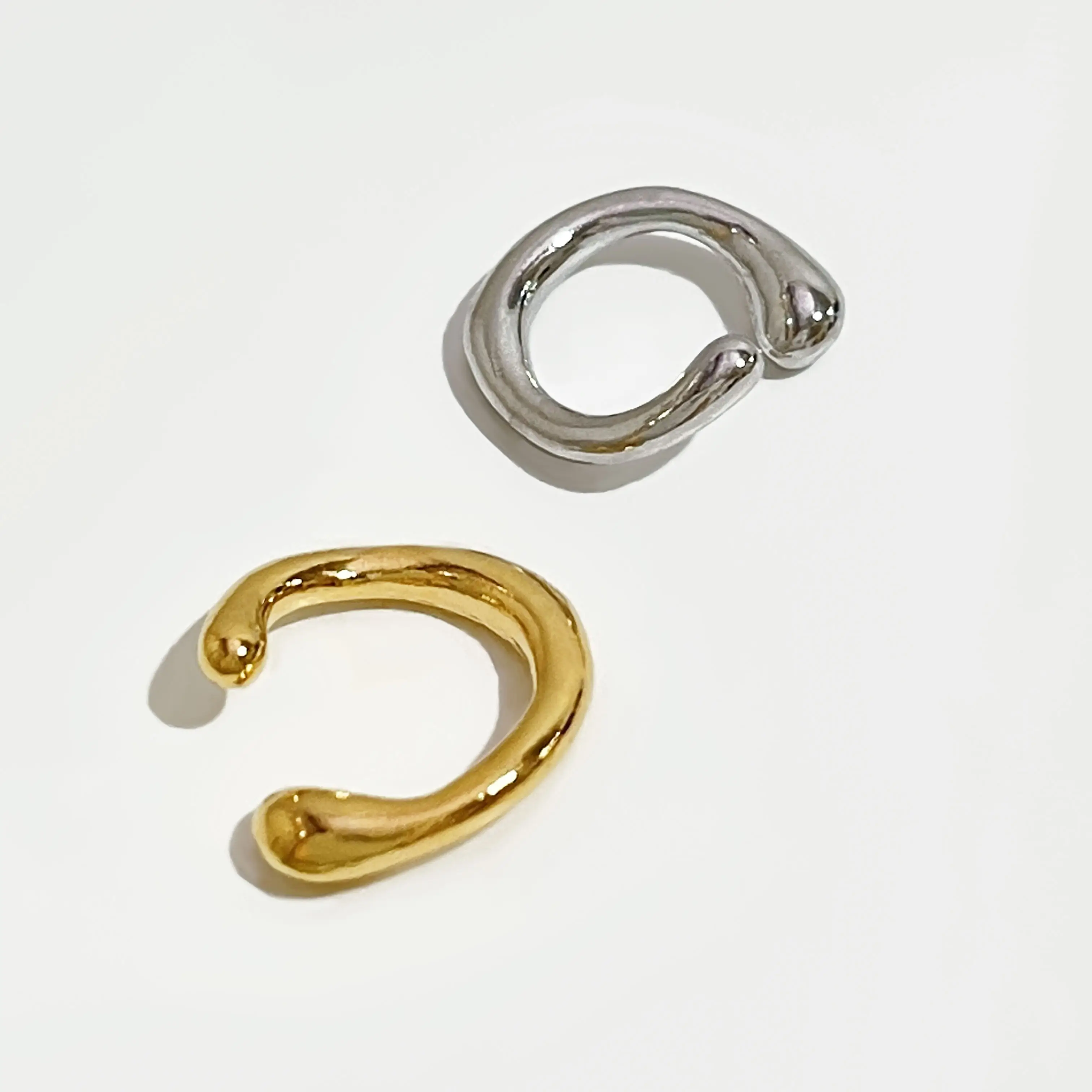 Однотонные серьги-манжеты золотого и серебряного цвета без пирсинга для женщин и мужчин, геометрические круглые манжеты для ушей, минималистичные серьги для хряща, ювелирные изделия