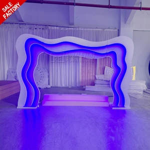 <span class=keywords><strong>Fancy</strong></span> New phong cách trang trí sân khấu đám cưới <span class=keywords><strong>Backdrop</strong></span> đèn <span class=keywords><strong>LED</strong></span> Acrylic vòm <span class=keywords><strong>Backdrop</strong></span> đứng cho các sự kiện đám cưới - Product Image 1