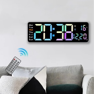 Decorazione per la casa Horloge Murale arte moderna digitale Led orologio da parete Led parete analogico orologio da parete grande digitale Led
