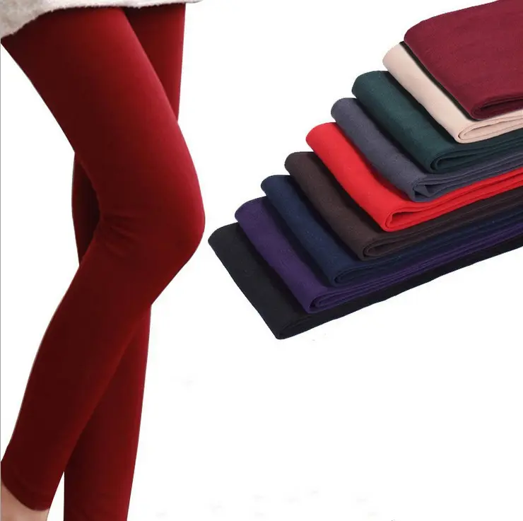 Kadın tayt kış kalın sıcak pantolon yüksek bel polar astarlı termal sıkı ince sıska tozluk bir boyut
