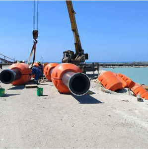 Flotador de tubo de dragado combinado con bomba de succión DE CORTADOR de 24 pulgadas para tubería de dragado de lodos de HDPE/ACERO - Product Image 2