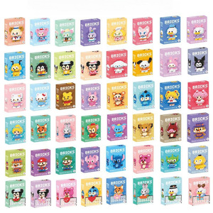 Wholesale ABS Mini Plastic DIY Cartoon Building <strong>Blocks</strong> Toy Set Educational Toy For Children Aged 5-7 Years Packed In Gift Box - Product Image 1