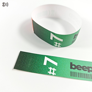 Einmalige Verwendung Benutzer definiertes Logo Günstige Party Event Tickets Erwachsene und Kinder Papier Armband VIP