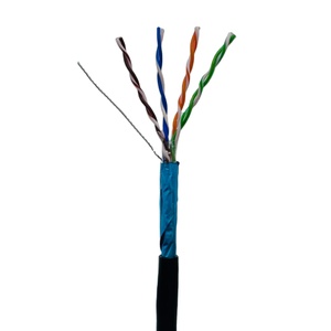 Shielded Unshielded Outdoor cat5e cat6 lan <strong>network</strong> ethernet siamese <strong>cable</strong> with 2c power for cctv security camera <strong>system</strong> - Product Image 3