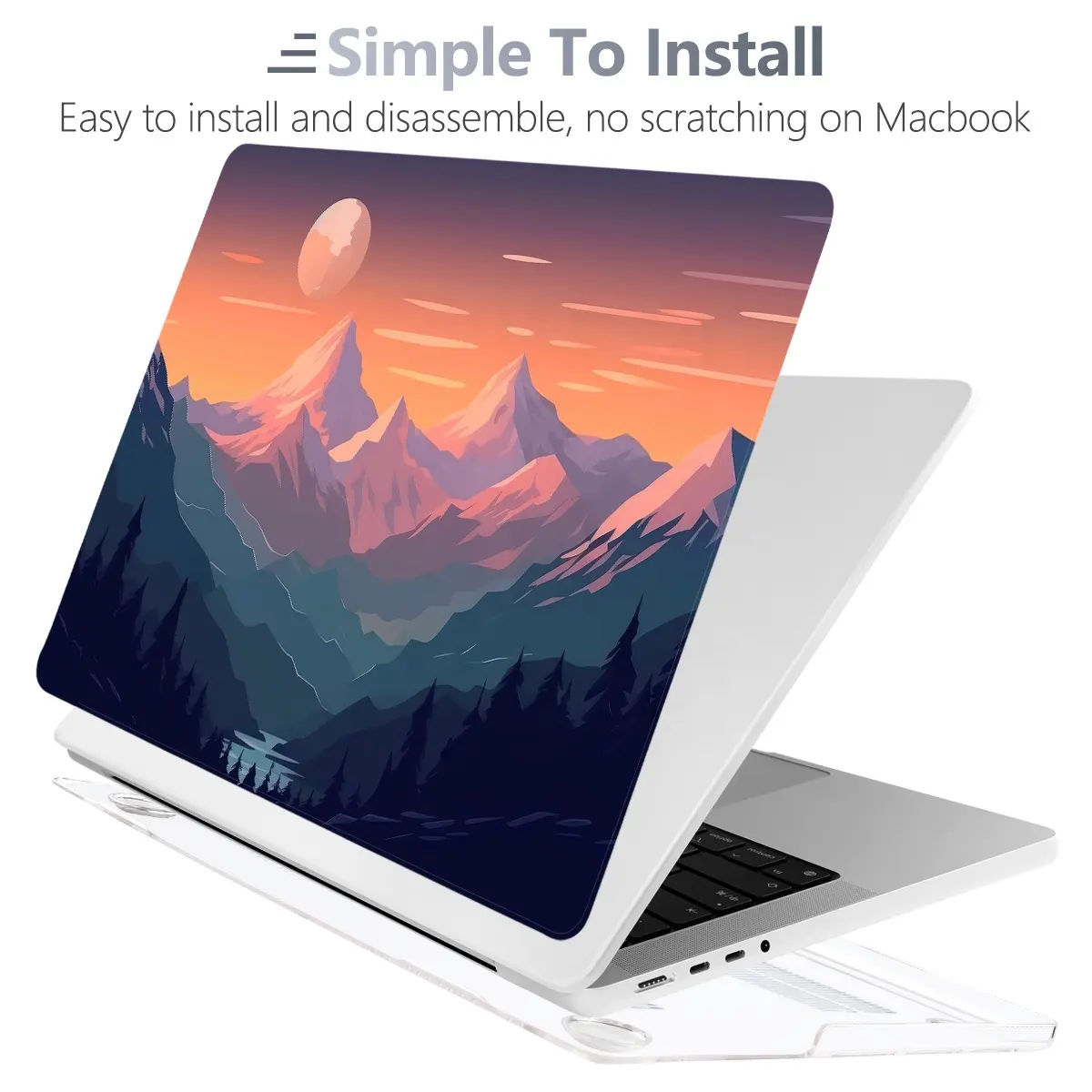 Пластиковый чехол для MacBook M1 M2 M3 с кристаллами Air Pro 11 12 13 14 15 16 модель A2941 A2681 A2337 A2338