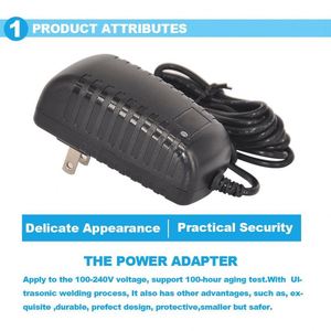 US Wall-Mount Plug Dc 12V 2A Adapt Transformer Switching 12V2a <strong>Input</strong> 100-240V <strong>Output</strong> 12 Volt 2 Amp Power Supply <strong>Adapter</strong> - Product Image 3