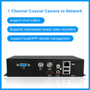1 Channel <strong>RCA</strong> Audio BNC Analog Video <strong>to</strong> RJ45 Ethernet Converter Encoder Support AHD CVI TVI CVBS Camera HDMI <strong>VGA</strong> <strong>Output</strong>