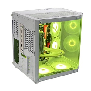 Pcooling Custom Computer Case Producción Pc Glass Pc Cube Case Gaming Pc Case Mid Tower con fuente de alimentación - Product Image 6