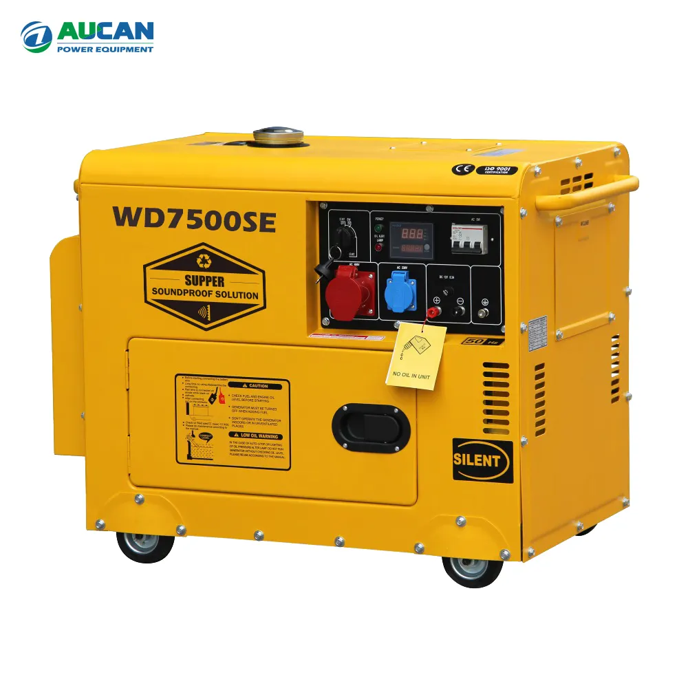 Harga Penjualan Langsung Pabrik Generator Diesel Portabel, Penerimaan OEM 7,5 KVA 7,5 KW