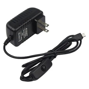 Toptan ahududu Pi güç kaynağı mikro USB güç adaptörü 5V 3A ile ON/OFF anahtarı ahududu Pi için 3B + 3B 2B