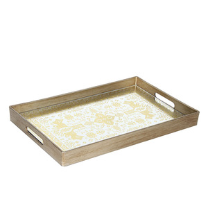 Bán Buôn Sang Trọng Gothic Trang Trí Nội Thất Khách Sạn Trà <span class=keywords><strong>Walmart</strong></span> Trái Cây Bằng Gỗ Khay Ăn Sáng - Product Image 4