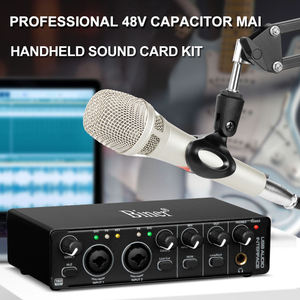 Interfaz de tarjeta de sonido de audio profesional OEM MD22, 24Bit, 192Hkz, interfaz de Audio USB de grabación con micrófono - Product Image 6