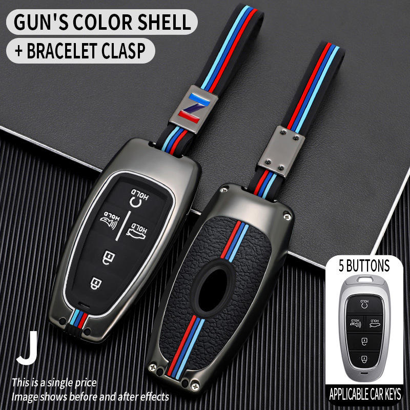 J cinq clés couleur pistolet boucle de corde à coque unique