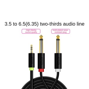 Speaker Audio Cable 3.5mm to Double 6.5mm Aux Cable 2 <strong>Mono</strong> 6.35 <strong>Jack</strong> to <strong>3.5</strong> Male for Phone to Mixer Amplifier 6.5 Adapter - Product Image 3