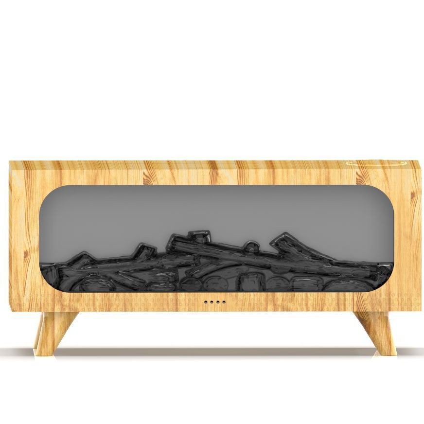 Pieds en grain de bois clair gris foncé