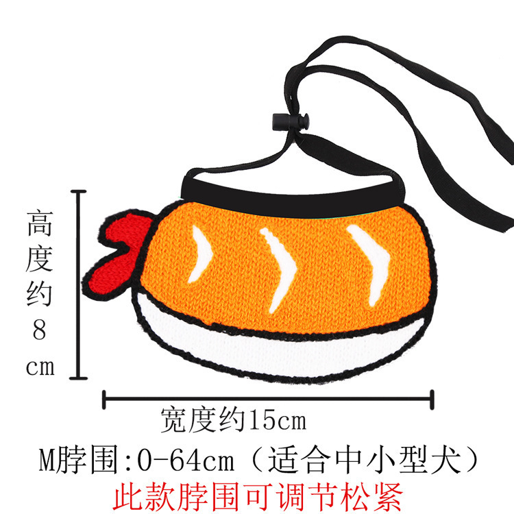 Asciugamano per saliva con lacci arancione sushi