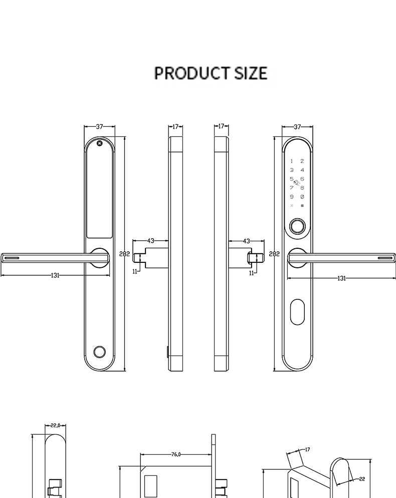 aluminium alloy lock room hotel apartment beautiful lock one-button unlocking control lock applet smart system electronic smarts