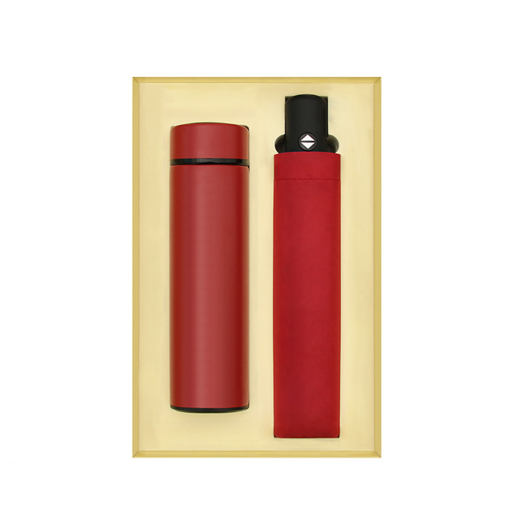 Rojo-Botella DE AGUA + paraguas