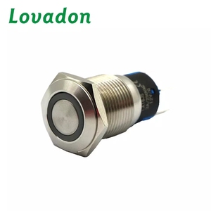 Profesyonel fabrika yapımı 16mm Metal ışıklı manyetik anahtarı su geçirmez LED basmalı düğme anahtarı - Product Image 2