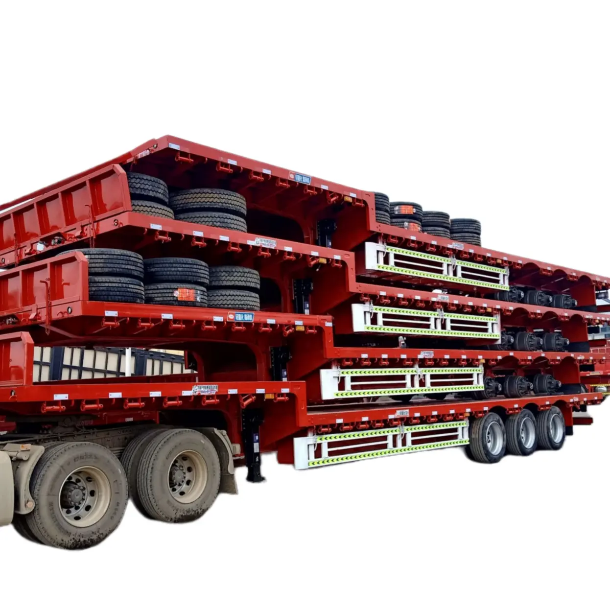 China Trailers Wholesale Flat-bed Low-bed Trailers Semi Trailer Trucks For Sale
