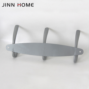 Banyo mutfak için fırçalanmış su geçirmez duvar Metal askılık asılı için <span class=keywords><strong>3</strong></span> ceket kancaları ile kanca raf duvara monte