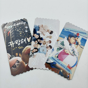Custom New Holographic Design With Both Side Printed Paper Kpop Ticket <strong>Postcard</strong> Style Stars <strong>Card</strong> for Idol's Event Souvenir Gift