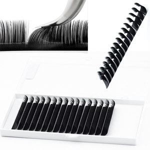 Ekstra hacim bireysel kirpik parlama küme kirpik uzantıları düğüm ücretsiz küme lashes - Product Image 1