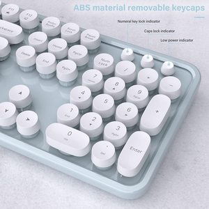 Combinaciones de ratón de teclado inalámbrico de ordenador colorido 2025, conexión sin caída de 2,4 GHz y ratón óptico