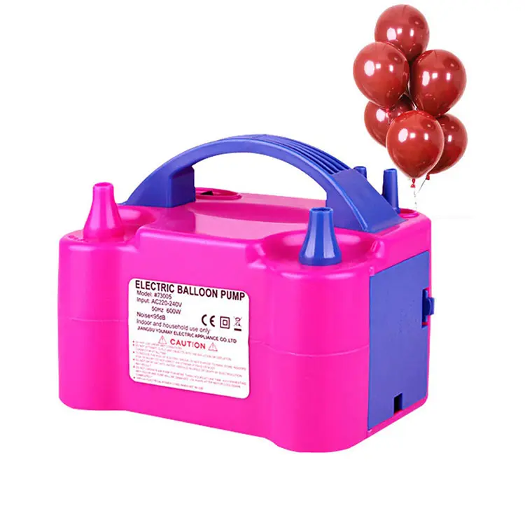 Nicro Dual ugello Rose Red Portable Blower Ballon accessori gonfiatore elettrico ricaricabile in plastica manuale pompa a palloncino ad aria
