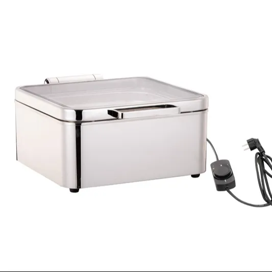 Hydraulic Electric Roll Top Chaffing Buffet Server Food Warmer Stainless Steel Food Warmer Chafing Dish
