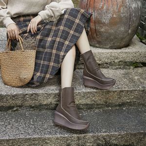 יצרן נעליים במפעל מותאם אישית סיטונאי oem גברת עקבים גבוהים פלטפורמה גבוהה באיכות גבוהה אמיתי עור קרסול לנשים 2025 - Product Image 2