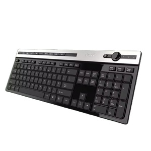 Teclado con cable USB general KB2930, teclado de ordenador personalizado con embellecedor gris de aluminio