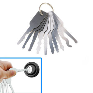 10個のジグラーキーカード自動鍵屋ツールドアアンコッキングセット車のロックアウトキットロックピック - Product Image 2