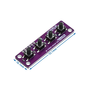 Módulo de interruptor táctil de cuatro botones compatible con Raspberry PI 51 MCU Sensor para placas y kits de desarrollo electrónico
