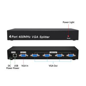 PINWEI4ポートVGAスプリッター1 in 4 out VGA to 4 VGAスプリッターサポート400MHz - Product Image 2