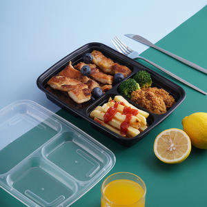 Hộp Đựng Thực Phẩm Dùng Một Lần 33OZ Bộ Đồ Ăn Bằng Nhựa 3 Ngăn Hộp Đựng Chuẩn Bị Bữa Ăn Có Thể Dùng Trong Lò Vi Sóng - Product Image 5