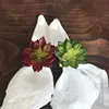 Decorative Succulent Plants Napkin Rings wedding centerpieces for Wedding Hotel Dining Table Decorations